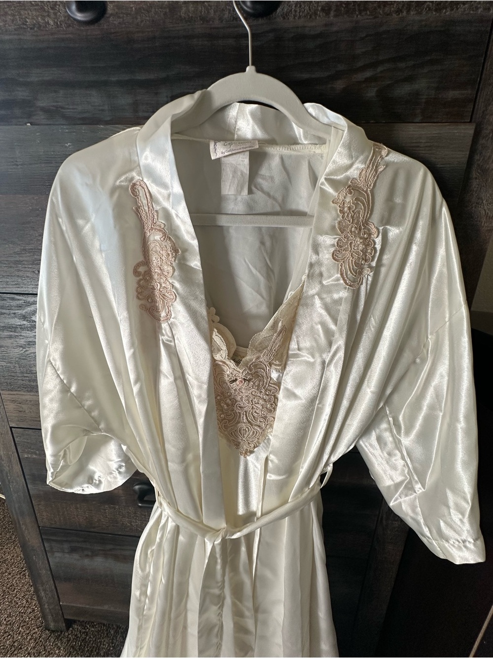 Vintage. Beautiful 3-piece bridal nightgown set from the 90s. - Picture 14 of 14